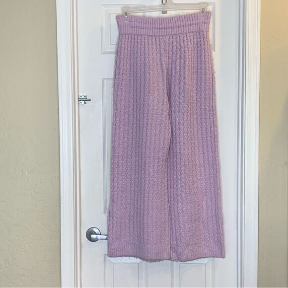 Out From Under Urban Outfitters Mina Cable Knit Pants Lavender Size Medium - Picture 3 of 11